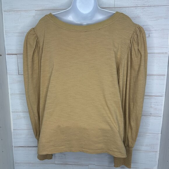 Tuckernuck Pomander Place Womens Tan Puff Long Sleeve Crewneck Top Size XXXL - Picture 3 of 8